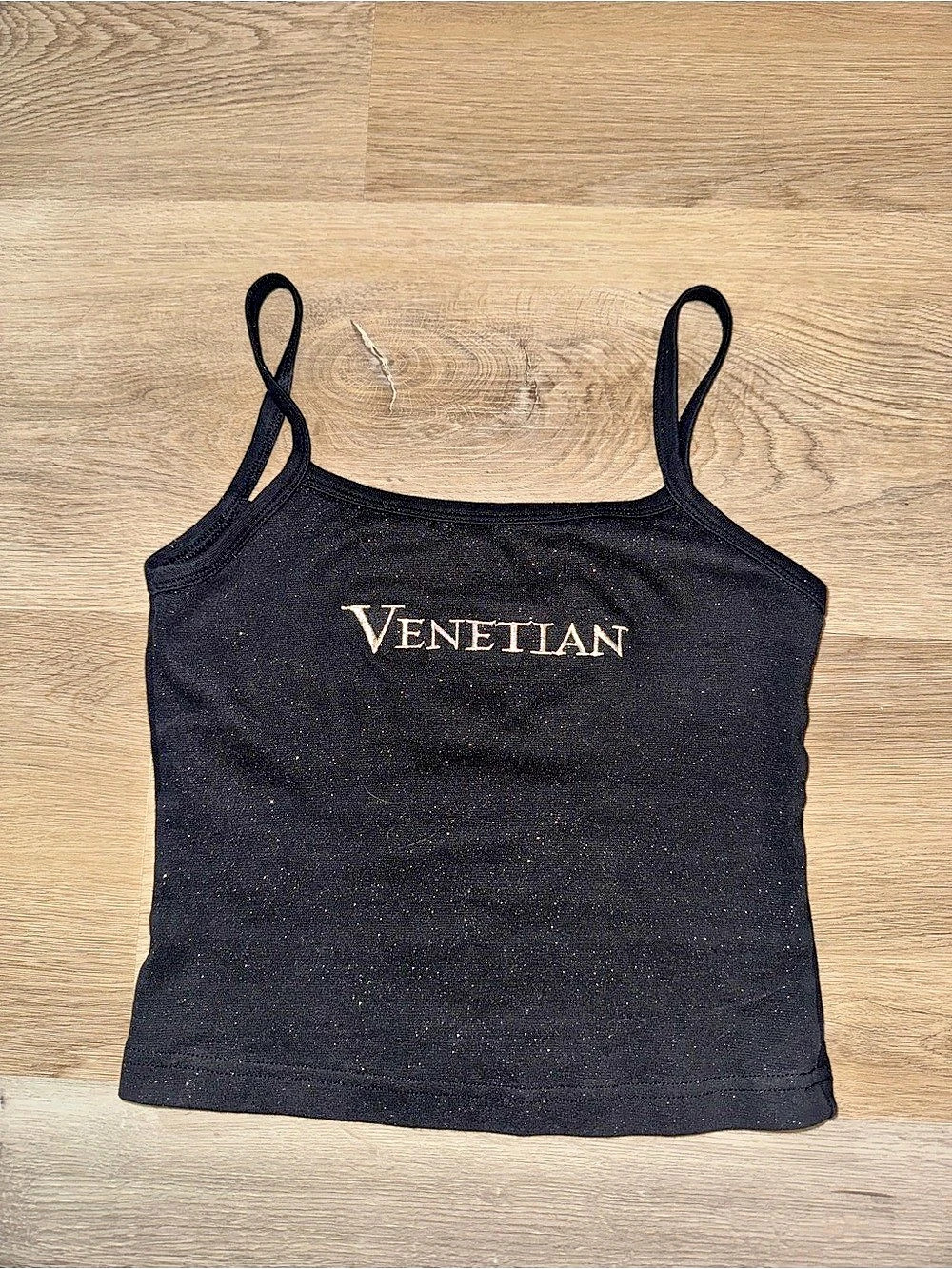 The Venetian Resort Las Vegas Black Sparkly Tank Top